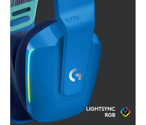 LOGITECH SG733 LIGHTSPEED Wireless RGB Headset BLUE Niebieski - 594939 - zdjęcie 9